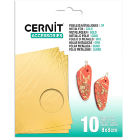 Verpakking met 10 metallic gouden vellen - Goud