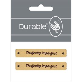 Durable  leren label, Perfectly imperfect, 70x10mm - Kleur 001