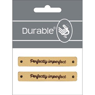 Durable  leren label, Perfectly imperfect, 70x10mm - Kleur 001