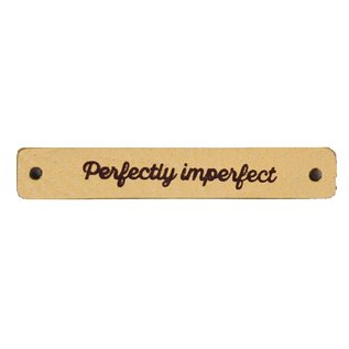 Durable  leren label, Perfectly imperfect, 70x10mm - Kleur 001