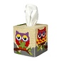 Orchidea  Borduur telpakket kruissteek tissuebox cover Uil 13x12cm