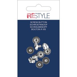 Schroefknoop 10 mm voor het bevestigen van leren labels - 5 stuks -