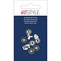 Schroefknoop 10 mm voor het bevestigen van leren labels - 5 stuks -