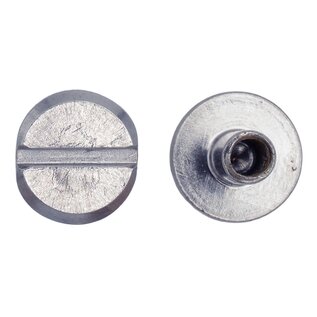 Schroefknoop 10 mm voor het bevestigen van leren labels - 5 stuks -