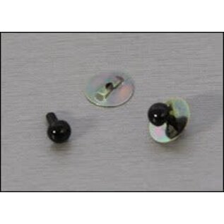 Veiligheidsogen 5mm, Zwart, 25 Paar