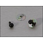 Veiligheidsogen 5mm, Zwart, 25 Paar