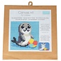 Borduurpakket voor kinderen: grote steken: 17x17 cm - Zeehond