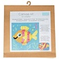 Borduurpakket voor kinderen: grote steken: 17x17 cm -Vis