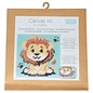 Borduurpakket voor kinderen: grote steken: 17x17 cm - Leeuw