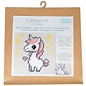 Borduurpakket voor beginners 17x17cm - Eenhoorn