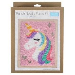 Punch needle set: 20,3 x 25,4 cm: Eenhoorn