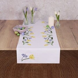 Bedrukt kruissteekpakket: Tafelloper: Tulpen