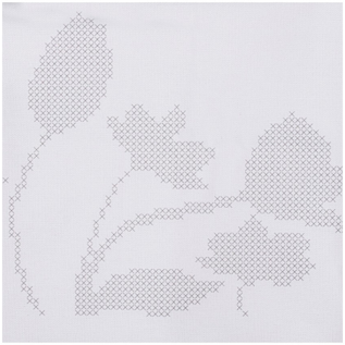 Borduurpakket voor een tafelkleed met kruissteekmotief - Tulpen - 80 x 80 cm -