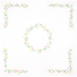 Borduurpakket voor tafelkleed - Daisy Chain - 80 x 80 cm -