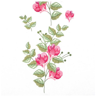 Borduurpakket voor tafelloper - Bloemen en bessen - 40 x 100 cm -