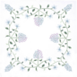 Borduurpakket voor een tafelkleed met kruissteek - Hortensia - 80 x 80 cm -