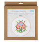 Borduurpakket met houten borduurring: 15 cm diameter: insect