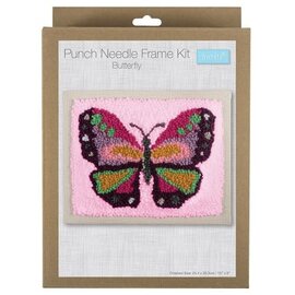 Punch needle set: 20,3 x 25,4 cm: Vlinder