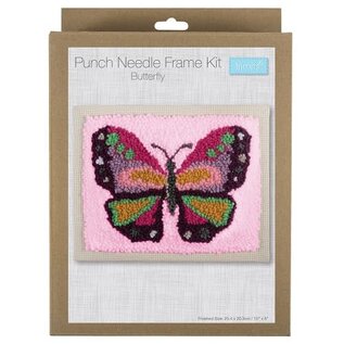 Punch needle set: 20,3 x 25,4 cm: Vlinder