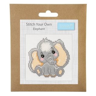 kruissteekpakket: Mini: Olifant - 12x12cm