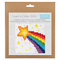 Telpatroon borduurpakket: 20 x 20 cm: Regenboog