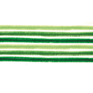 Pijpenragers-chenilledraad groen tinten 50cm, 10st