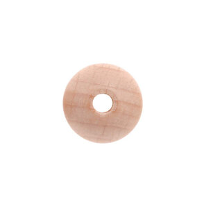 Houten bollen met gat en gezicht 2,5cm (Kat & Hond) 8st.
