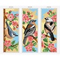 Kruissteek telpakket Voorjaarsvogels 6,5x19cm set van 3 ontwerpen