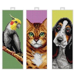 Borduur telpakket Dieren set van 3 ontwerpen