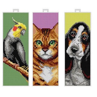 Borduur telpakket Dieren set van 3 ontwerpen