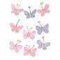 Papieren Vlinders, tussen 3,8 en 3,18 cm. 9st.