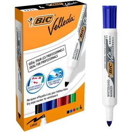 Bic: Whiteboardmarker "1711" ronde punt 1.9mm, doos met 4 stuks - Assortie