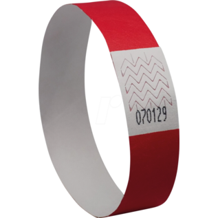 Evenementenbandjes - Polsbandjes neon rood 256x19mm 500 stuks