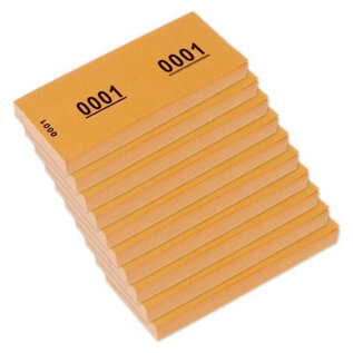 Tickets - Nummerblok 42x105mm 70gr 1-1000 oranje