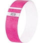 Evenementenbandjes - Polsbandjes sigel super soft 255x25mm neonroze 12 st., incl. etiketten