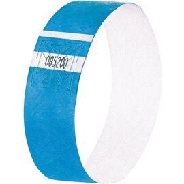 Evenementenbandjes - Polsbandjes Sigel super soft, 255x25mm 120 stuks neon blauw