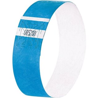 Evenementenbandjes - Polsbandjes Sigel super soft, 255x25mm 120 stuks neon blauw