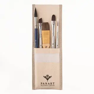 Pan Art Penselenset met hoes synth. - aquarel-acryl -
