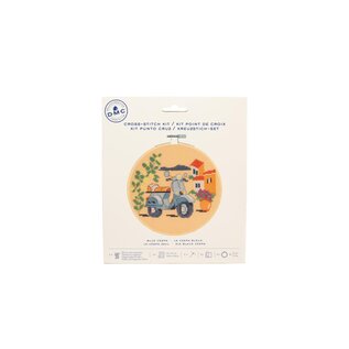 3 borduurpakketten – De blauwe Vespa