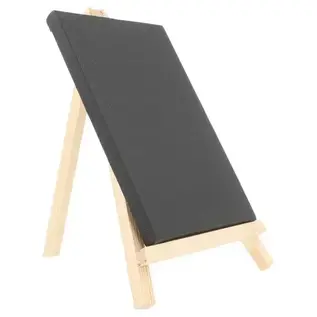 Pan Art Tafelezel en canvas 12x17cm combi-set zwart