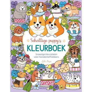 Schattige puppy's kleurboek Snoezige kleurplaten voor hondenliefhebbers
