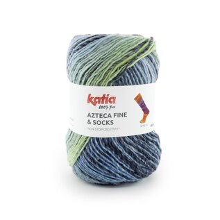 AZTECA FINE SOCKS & MORE 30 - Groen-Blauw-Donker blauw bad 89891