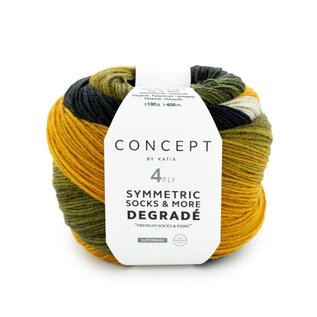 SYMMETRIC SOCKS & MORE - DEGRADÉ 54 - Mosterd-Zwart bad 92159
