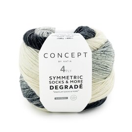 SYMMETRIC SOCKS & MORE - DEGRADÉ 50 - Wit-Zwart bad 92155