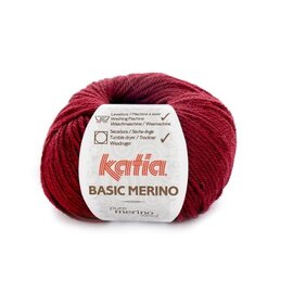 BASIC MERINO 23 - Donker bordeaux rood bad 87407A