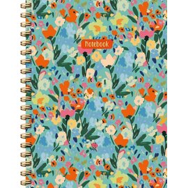 Painted Florals spiraalboek groot (lijnen) / Painted Florals notebook Carnet à spirale (ligné)