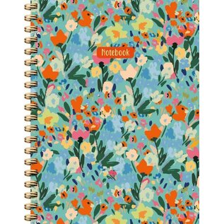 Painted Florals spiraalboek groot (lijnen) / Painted Florals notebook Carnet à spirale (ligné)