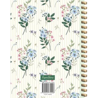 Floral Stripes spiraalboek groot (lijnen) / Floral Stripes notebook Carnet à spirale (ligné)