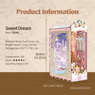 DIY Book Nook, Sweet Dream 10,5×18,7×28,4cm
