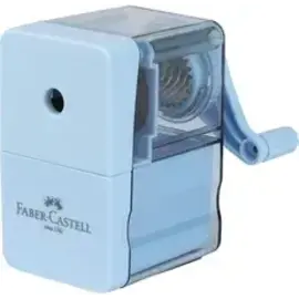 Puntenslijper Faber-Castell tafelmodel geschikt voor potloden tot 8,4mm rond, driekant en zeskantig blauw